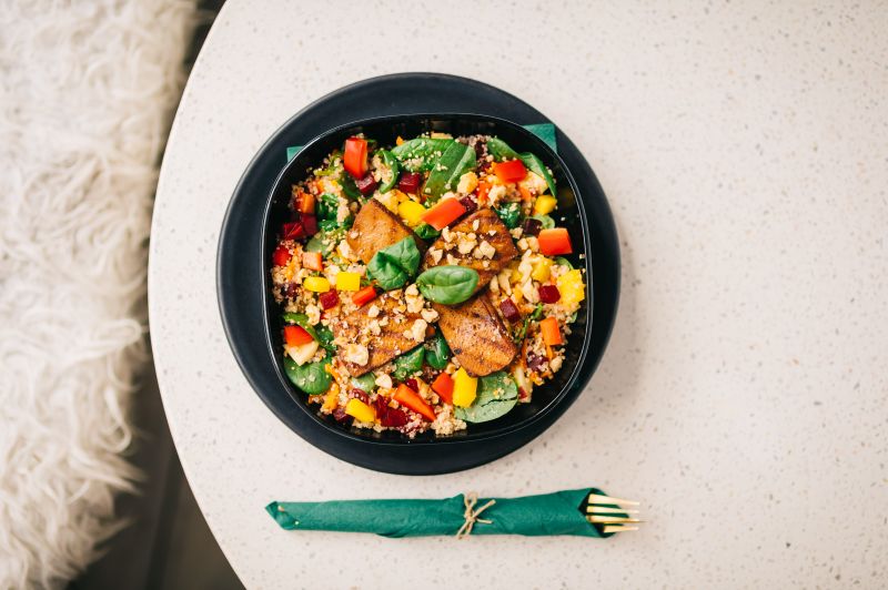 Costa Vida Veggie Power Bowl with quinoa and fresh greens