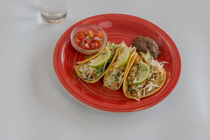 Costa Vida Crispy Fish Tacos with slaw and lime